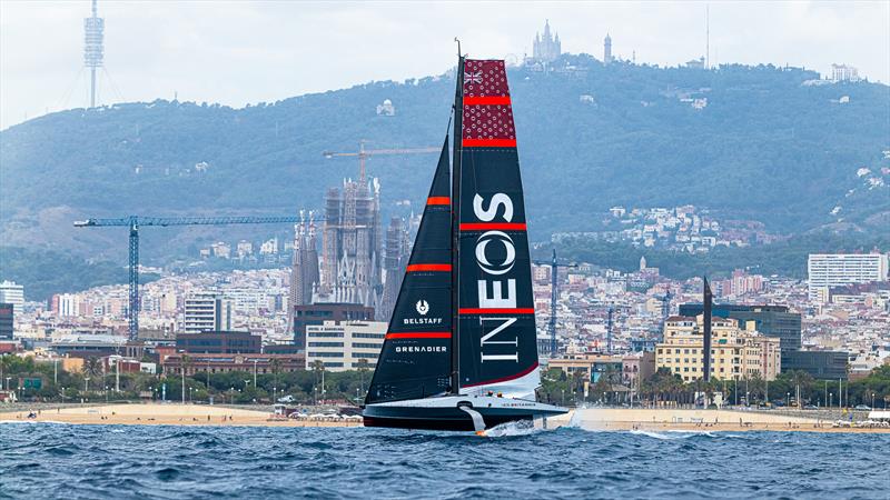 INEOS Britannia - LEQ12 - Day 64 - August 2, 2023 - Barcelona photo copyright Ugo Fonolla / America's Cup taken at Royal Yacht Squadron and featuring the AC40 class