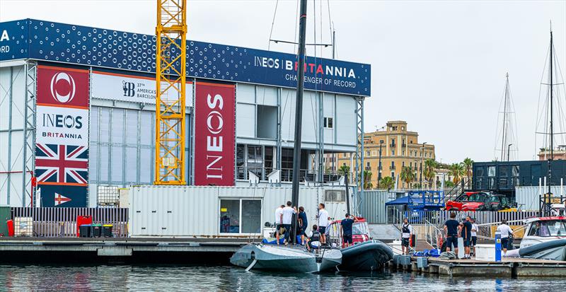 INEOS Britannia base - LEQ12 - Day 64 - August 2, 2023 - Barcelona - photo © Ugo Fonolla / America's Cup