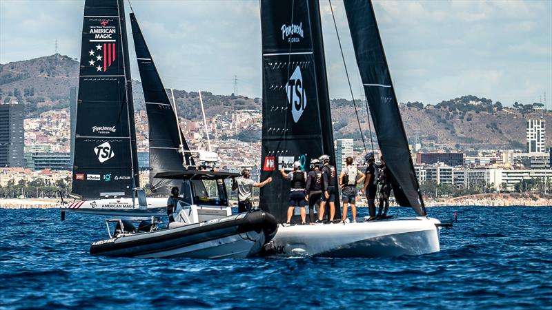 NYYC American Magic - LEQ12/AC40s - Day 47 - August 4 , 2023 - Barcelona photo copyright Paul Todd/America's Cup taken at New York Yacht Club and featuring the AC40 class