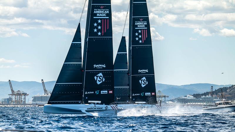 NYYC American Magic - LEQ12/AC40s - Day 47 - August 4 , 2023 - Barcelona - photo © Paul Todd/America's Cup