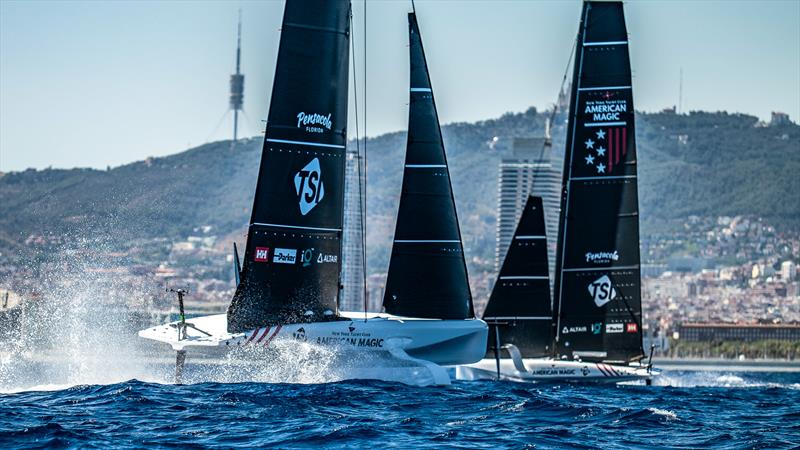 NYYC American Magic - LEQ12/AC40s - Day 47 - August 4 , 2023 - Barcelona - photo © Paul Todd/America's Cup