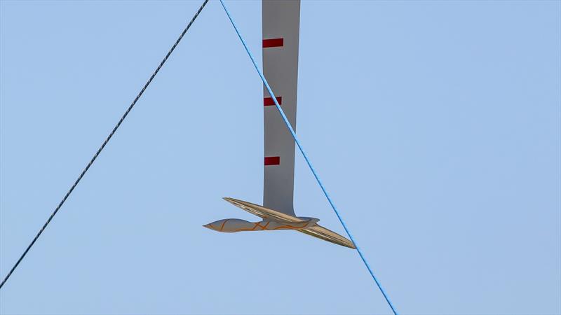 Rudder bulb, INEOS Britannia - Day 65 - Tow testing - Barcelona - August, 4 2023 - photo © Paul Todd/America's Cup