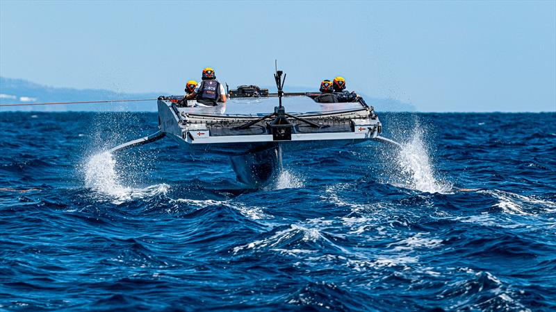 INEOS Britannia - Day 65 - Tow testing - Barcelona - August, 4 2023 - photo © Paul Todd/America's Cup