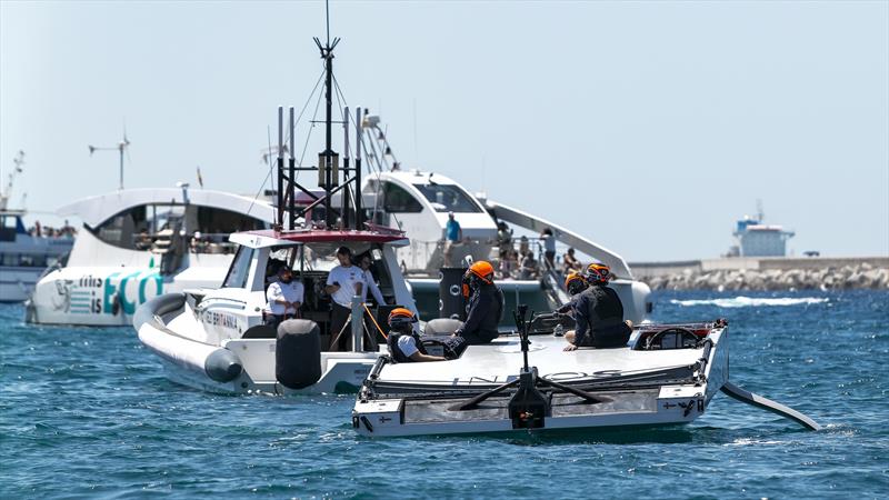 INEOS Britannia - Day 65 - Tow testing - Barcelona - August, 4 2023 - photo © Paul Todd/America's Cup