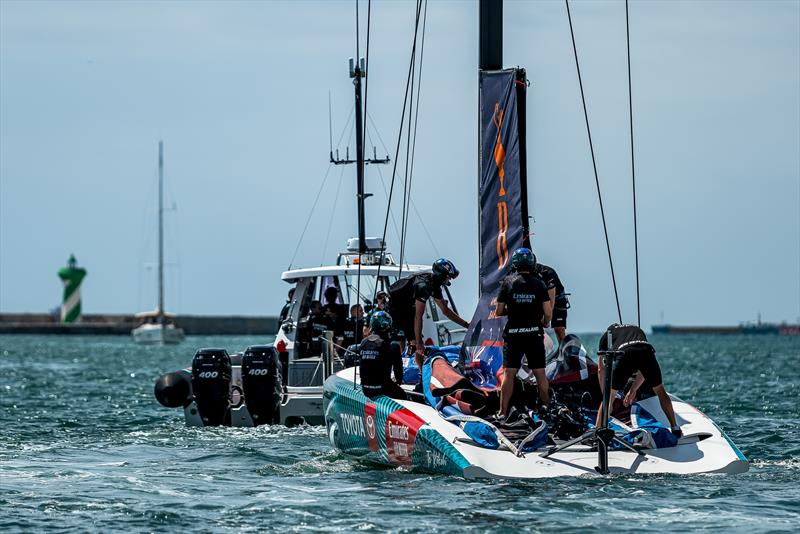 Emirates Team New Zealand - AC40 - Day BD1 - August 7, 2023 - Barcelona photo copyright Job Vermeulen / America's Cup taken at Royal New Zealand Yacht Squadron and featuring the AC40 class