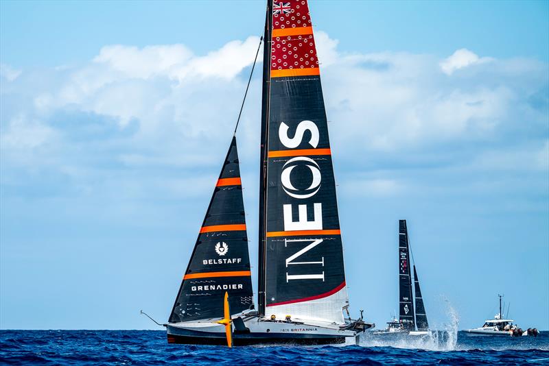 INEOS Britannia - LEQ12/AC40s - Day 49 - August 8 , 2023 - Barcelona photo copyright Paul Todd/America's Cup taken at New York Yacht Club and featuring the AC40 class