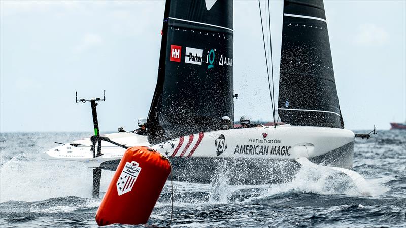 NYYC American Magic - LEQ12/AC40s - Day 49 - August 8 , 2023 - Barcelona photo copyright Paul Todd/America's Cup taken at New York Yacht Club and featuring the AC40 class