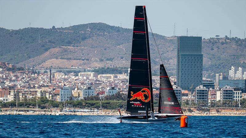 Alinghi Red Bull Racing - LEQ12/AC40 - Day 48 - August 9 , 2023 - Barcelona photo copyright Paul Todd/America's Cup taken at New York Yacht Club and featuring the AC40 class