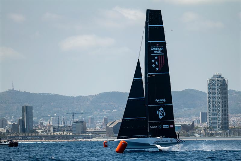 American Magic - LEQ12/AC40 - Day 50 - August 9 , 2023 - Barcelona photo copyright Paul Todd/America's Cup taken at New York Yacht Club and featuring the AC40 class