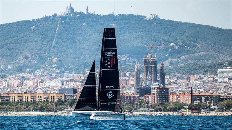 American Magic - LEQ12/AC40 - Day 50 - August 9 , 2023 - Barcelona photo copyright Paul Todd/America's Cup taken at New York Yacht Club and featuring the AC40 class