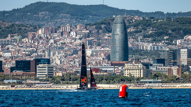 Alinghi Red Bull Racing - LEQ12/AC40 - Day 49 - August 9 , 2023 - Barcelona photo copyright Paul Todd/America's Cup taken at New York Yacht Club and featuring the AC40 class