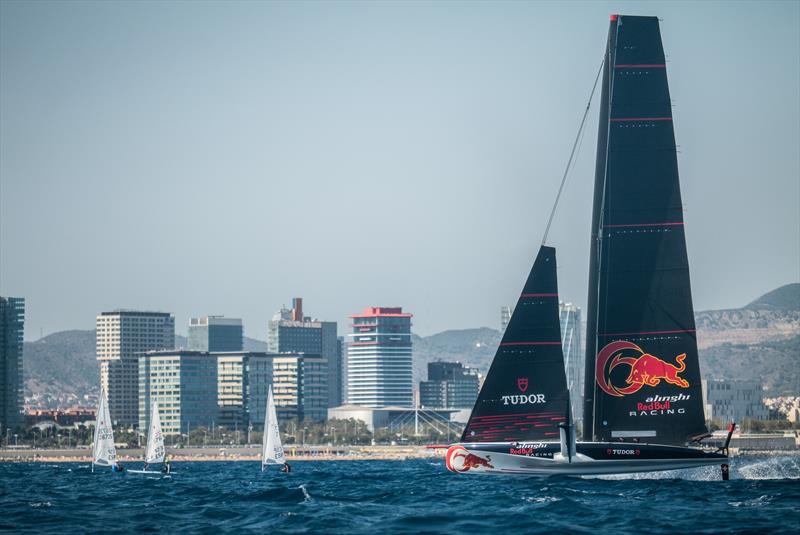 Alinghi Red Bull Racing - LEQ12/AC40 - Day 48 - August 9 , 2023 - Barcelona photo copyright Alex Carabi / America's Cup taken at Société Nautique de Genève and featuring the AC40 class