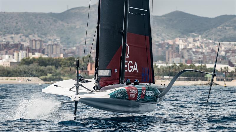 Emirates Team New Zealand - AC40s - Broadcast Testing - August 10, 2023 - Barcelona - photo © Job Vermeulen / America's Cup