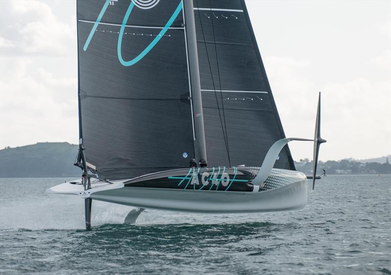 Emirates Team New Zealand training in Auckland on the AC40 photo copyright Emirates Team New Zealand taken at  and featuring the AC40 class