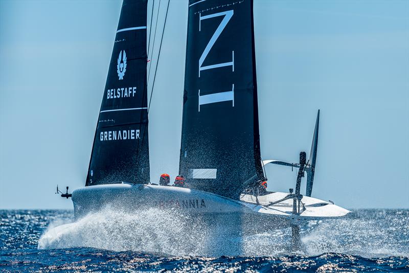 INEOS Britannia - AC40 - Broadcast Testing - August 11, 2023 - Barcelona - photo © Job Vermeulen / America's Cup