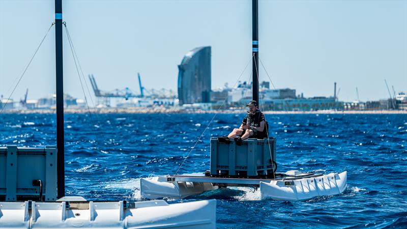 Test mark platform - AC40 - Broadcast Testing - August 11, 2023 - Barcelona - photo © Job Vermeulen / America's Cup