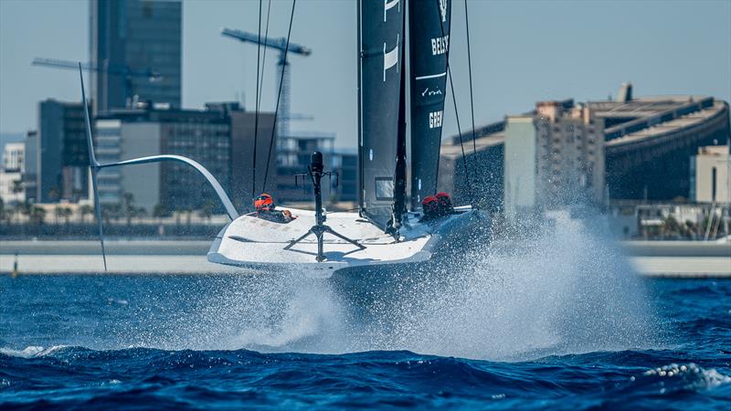 INEOS Britannia - AC40 - Broadcast Testing - August 11, 2023 - Barcelona - photo © Job Vermeulen / America's Cup