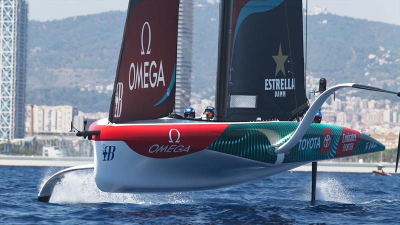 Emirates Team NZ - AC40 - Broadcast Testing - August 12, 2023 - Barcelona - photo © Ugo Fonolla / America's Cup