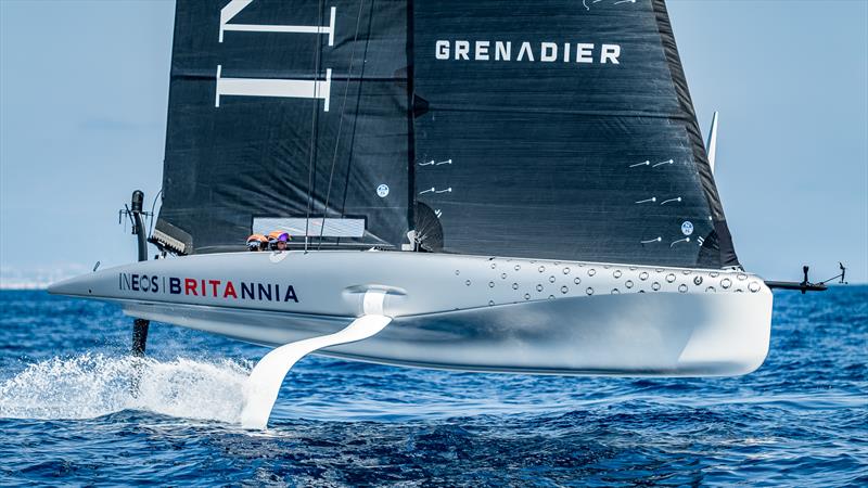 INEOS Britannia - AC40 - Broadcast Testing - August 12, 2023 - Barcelona - photo © Ugo Fonolla / America's Cup