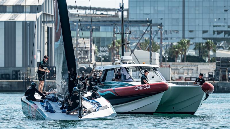 Emirates Team New Zealand - AC40 - Broadcast Testing - August 12, 2023 - Barcelona - photo © Ugo Fonolla / America's Cup