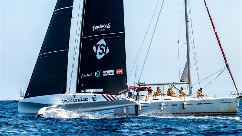 American Magic - AC40 - Broadcast Testing - August 12, 2023 - Barcelona photo copyright Paul Todd/America's Cup taken at Royal Yacht Squadron and featuring the AC40 class