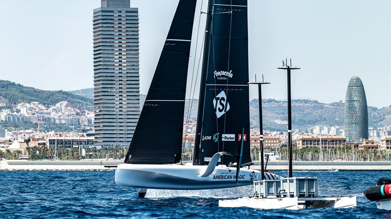 American Magic - AC40 - Broadcast Testing - August 12, 2023 - Barcelona - photo © Paul Todd/America's Cup