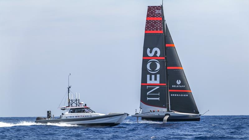 INEOS Britannia - AC40 - Day 70 - August 18, 2023 - Barcelona photo copyright Ugo Fonolla / America's Cup taken at Royal Yacht Squadron and featuring the AC40 class