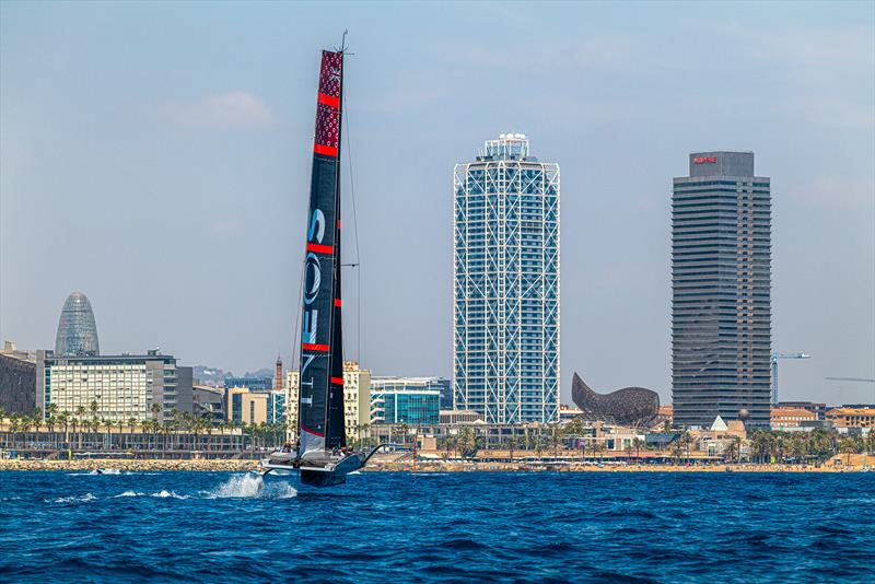 INEOS Britannia - AC40 - Day 71 - August 19, 2023 - Barcelona photo copyright Ugo Fonolla / America's Cup taken at Royal Yacht Squadron and featuring the AC40 class