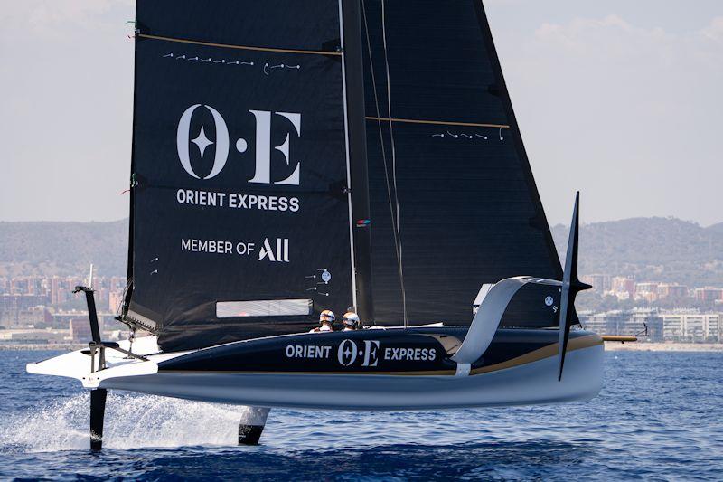 Orient Express Racing Team's all-new AC40 first test sail in Barcelona - photo © Martin Keruzore / OERT