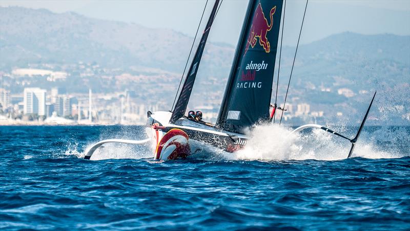 Alinghi Red Bull Racing - AC40 - Day 49 - Barcelona - August 24, 2023 photo copyright Alex Carabi / America's Cup taken at Société Nautique de Genève and featuring the AC40 class