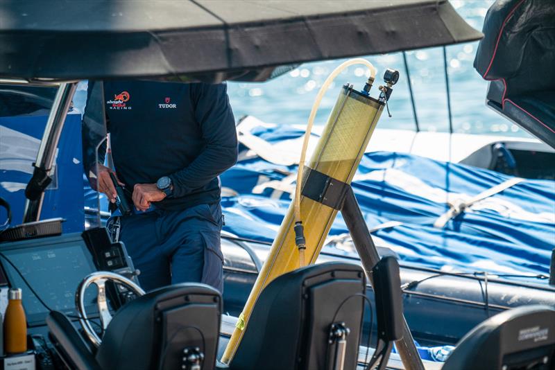 Alinghi Red Bull Racing - AC40 - Day 49 - Barcelona - August 24, 2023 photo copyright Alex Carabi / America's Cup taken at Société Nautique de Genève and featuring the AC40 class