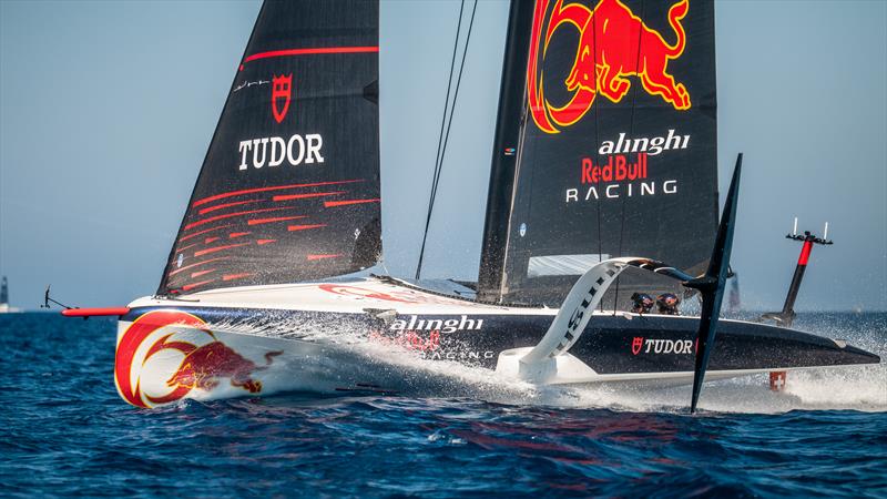 Alinghi Red Bull Racing - AC40 - Day 49 - Barcelona - August 24, 2023 photo copyright Alex Carabi / America's Cup taken at Société Nautique de Genève and featuring the AC40 class