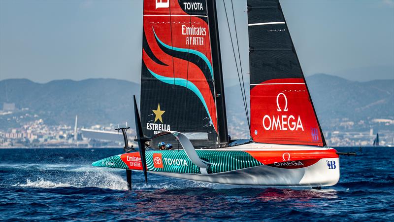 Emirates New Zealand - AC40 - Barcelona - August 24, 2023 photo copyright Paul Todd/America's Cup taken at New York Yacht Club and featuring the AC40 class