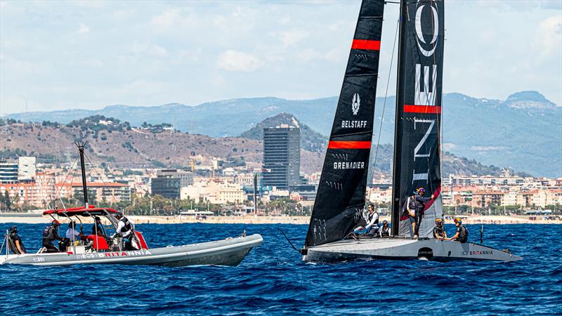 INEOS Britannia - AC40 - Day 72 - Barcelona - August 28, 2023 photo copyright Ugo Fonolla / America's Cup taken at Société Nautique de Genève and featuring the AC40 class