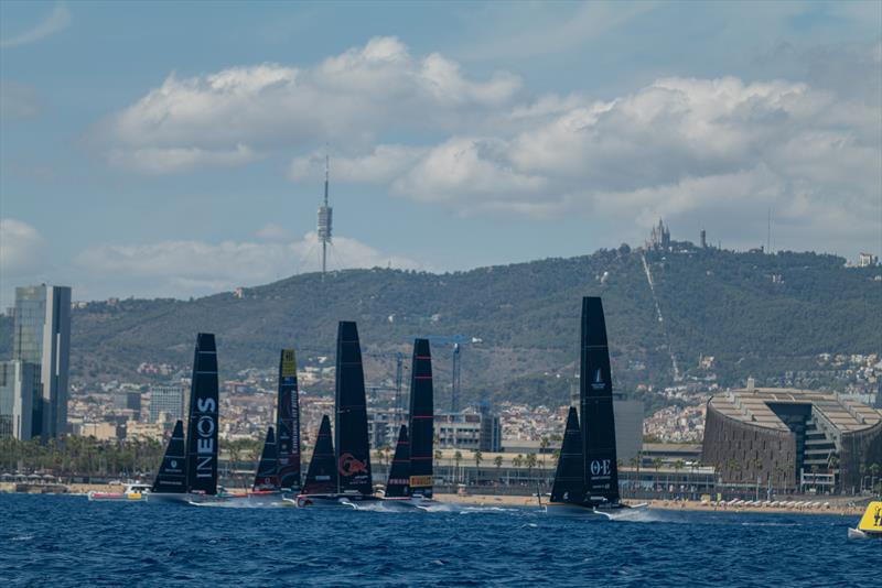 Practice Racing - AC40 - Day 62 - Barcelona - September 1, 2023 - photo © Paul Todd/America's Cup