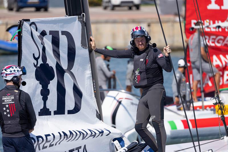 Tom Slingsby - Practice Day -  AC40 - America's Cup Preliminary Regatta - Vilanova - September 13, 2023 photo copyright America's Cup Media taken at Club Náutic Vilanova and featuring the AC40 class