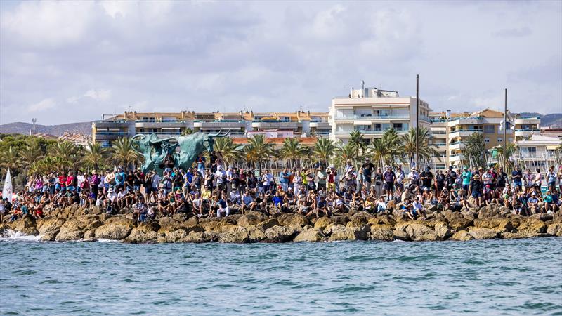 Shore side spectators - Race Day 2 -  AC40 - America's Cup Preliminary Regatta - Vilanova - September 16, 2023 - photo © America's Cup Media