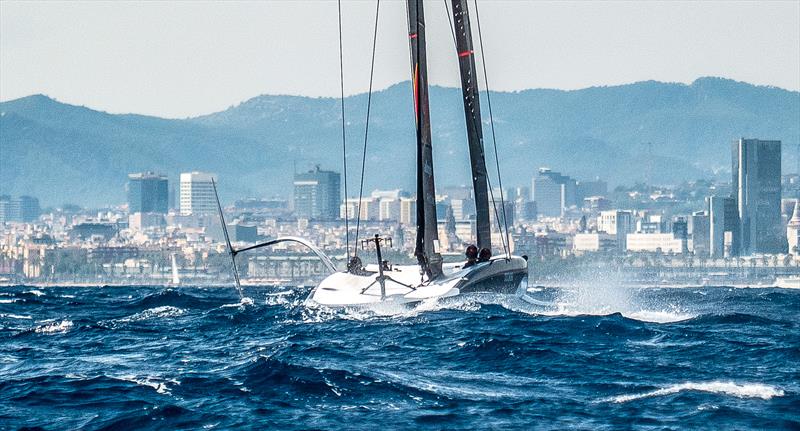 Alinghi Red Bull Racing - AC40 - Day 6 - Barcelona - September 18, 2023 photo copyright Alex Carabi / America's Cup taken at Real Club Nautico de Barcelona and featuring the AC40 class