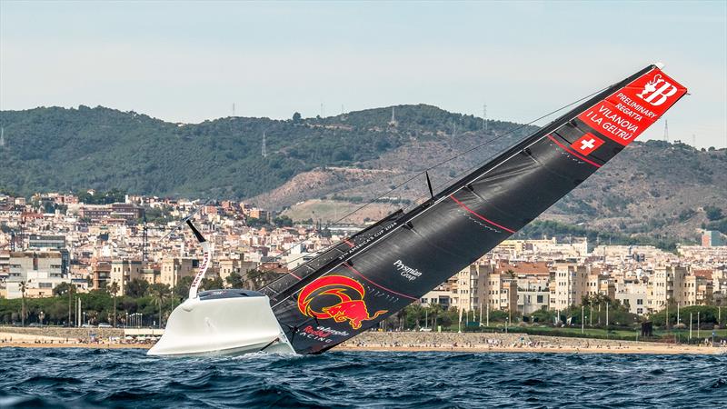 Alinghi Red Bull Racing - AC40 - Day 6 - Barcelona - September 18, 2023 photo copyright Alex Carabi / America's Cup taken at Real Club Nautico de Barcelona and featuring the AC40 class