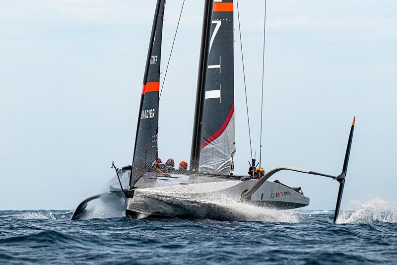 INEOS Britannia - T6 - LEQ12 - Day 75 - Barcelona - September 21, 2023 photo copyright Ugo Fonolla / America's Cup taken at Real Club Nautico de Barcelona and featuring the AC40 class