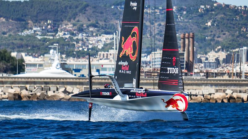 Alinghi Red Bull Racing - AC40 - Day 7 - Barcelona - September 22, 2023 photo copyright Alex Carabi / America's Cup taken at Real Club Nautico de Barcelona and featuring the AC40 class