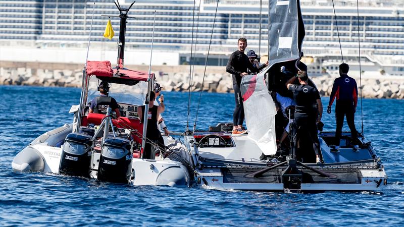 INEOS Britannia - T6 - LEQ12 - Day 76 - Barcelona - September 22, 2023 photo copyright Ugo Fonolla / America's Cup taken at Real Club Nautico de Barcelona and featuring the AC40 class