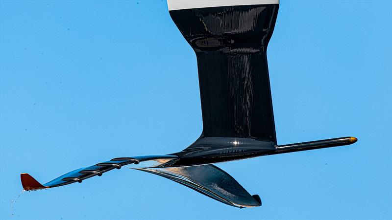 Fence - Wing Foil - INEOS Britannia - T6 - LEQ12 - Day 76 - Barcelona - September 22, 2023 photo copyright Ugo Fonolla / America's Cup taken at Real Club Nautico de Barcelona and featuring the AC40 class