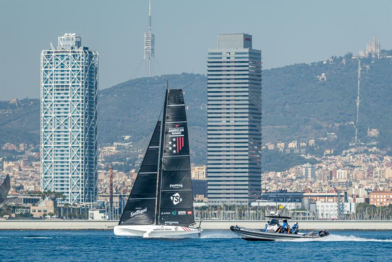 American Magic - AC40 - Day 70 - Barcelona - September 29, 2023 photo copyright Job Vermeulen / America's Cup taken at Real Club Nautico de Barcelona and featuring the AC40 class