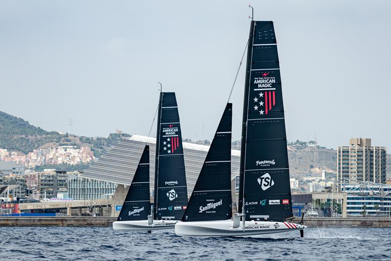 American Magic - AC40 - Day 73 - Barcelona - October 5, 2023 photo copyright Job Vermeulen / America's Cup taken at Real Club Nautico de Barcelona and featuring the AC40 class