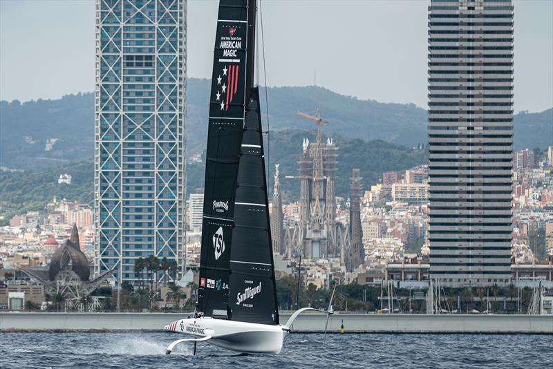 American Magic - AC40 - Day 73 - Barcelona - October 5, 2023 photo copyright Job Vermeulen / America's Cup taken at Real Club Nautico de Barcelona and featuring the AC40 class