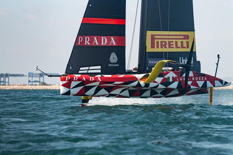 Luna Rossa - LEQ 12 - Day 90 -Cagliari - October 6, 2023 photo copyright Ivo Rovira / America's Cup taken at Real Club Nautico de Barcelona and featuring the AC40 class