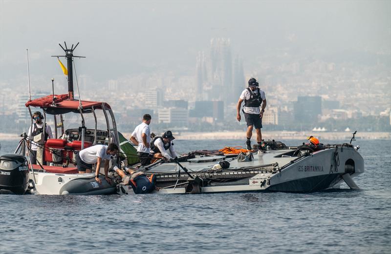 INEOS Britannia - Barcelona - October 6, 2023 photo copyright Alex Carabi / America's Cup taken at Real Club Nautico de Barcelona and featuring the AC40 class