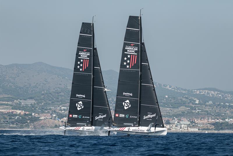 American Magic - AC40 - Day 74 - Barcelona - October 9, 2023 photo copyright Job Vermeulen / America's Cup taken at Real Club Nautico de Barcelona and featuring the AC40 class