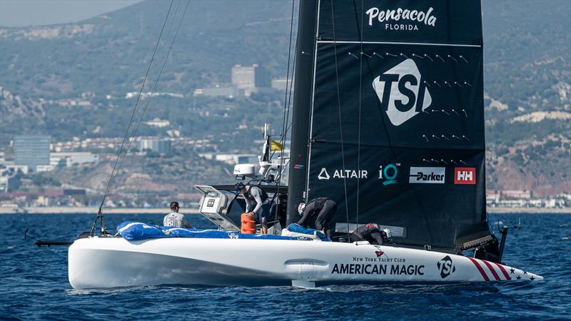 American Magic - AC40 - Day 74 - Barcelona - October 9, 2023 photo copyright Job Vermeulen / America's Cup taken at Real Club Nautico de Barcelona and featuring the AC40 class